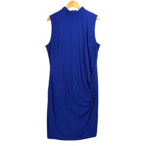 New York & Co Sheath‎ Dress Womens XXL Cobalt Blue Sleeveless Career Event